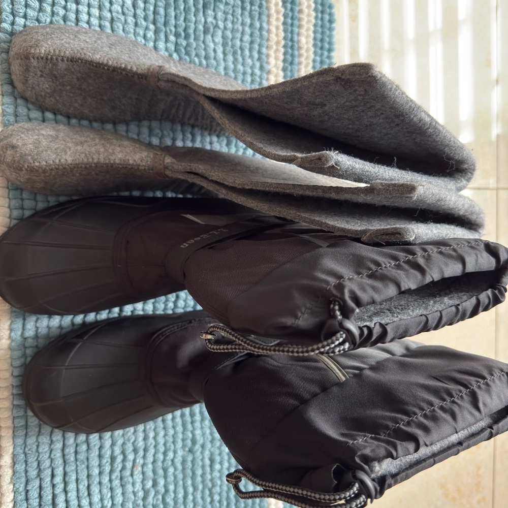 L.L. Bean Black Kids Rain & Snow Boots